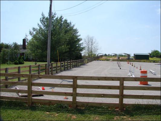 Our new arena at Half Ass Acres Miniature Donkey Farm